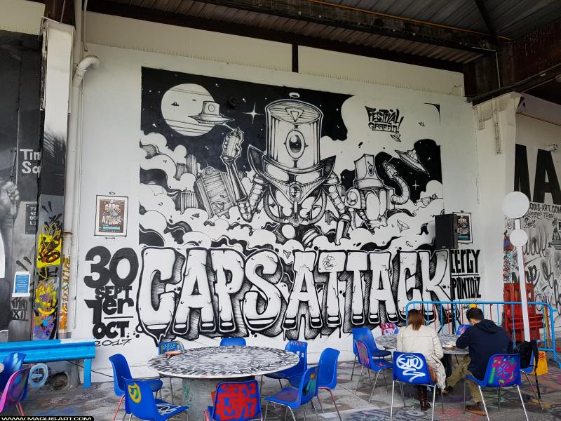 Graffiti de Fluide, Horor et Norione à L'Aérosol Paris (15 septembre 2017)