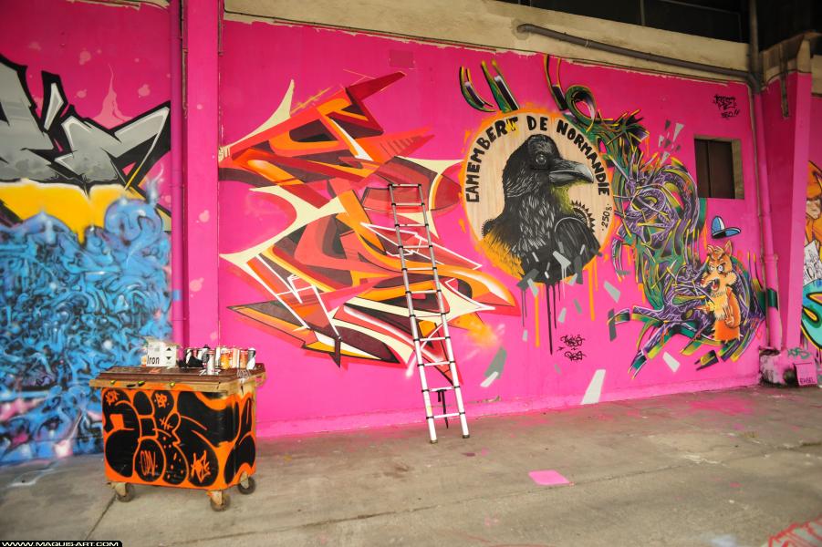 Graffiti de Kato, Aste et Zoye à L'Aérosol Paris (30 septembre 2017)