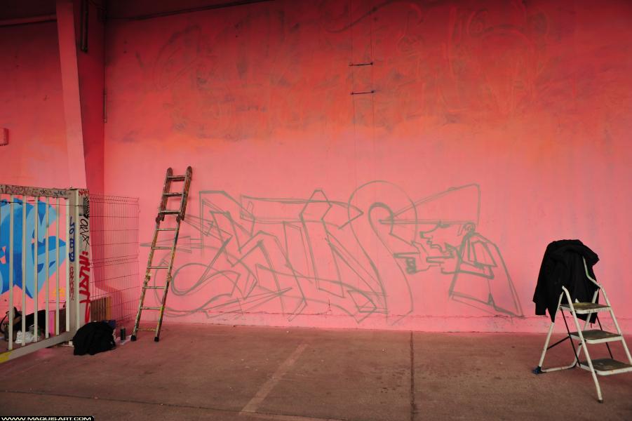 Graffiti de Sino à L'Aérosol Paris (30 septembre 2017)