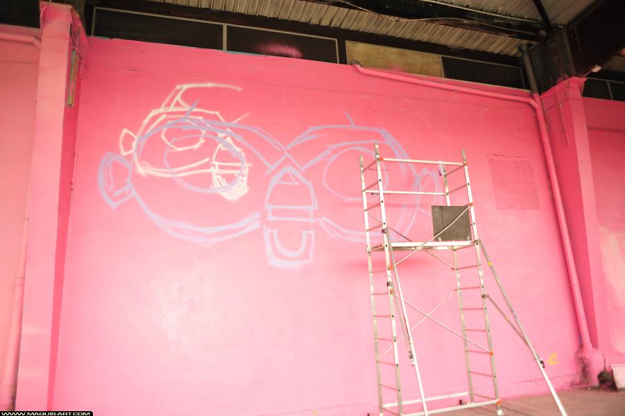 Graffiti de Bnk à L'Aérosol Paris (30 septembre 2017)