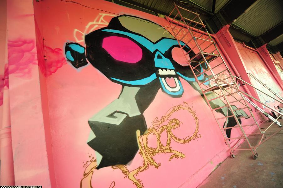 Graffiti de Bnk à L'Aérosol Paris (30 septembre 2017)