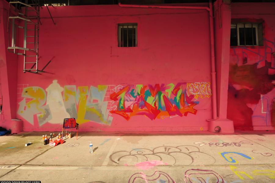 Graffiti de Gemo et Ramses à L'Aérosol Paris (30 septembre 2017)