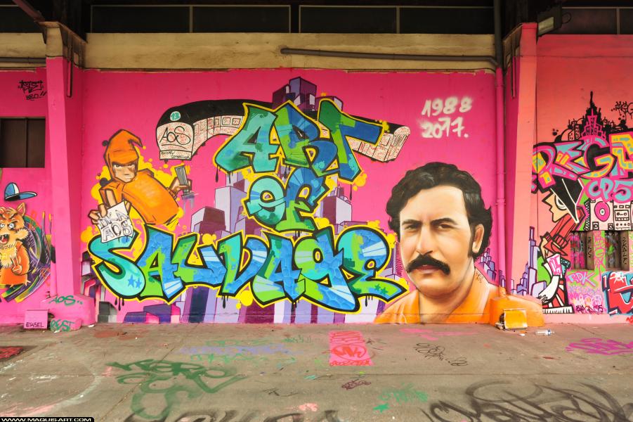 Graffiti de Rast (aos) à L'Aérosol Paris (1 octobre 2017)