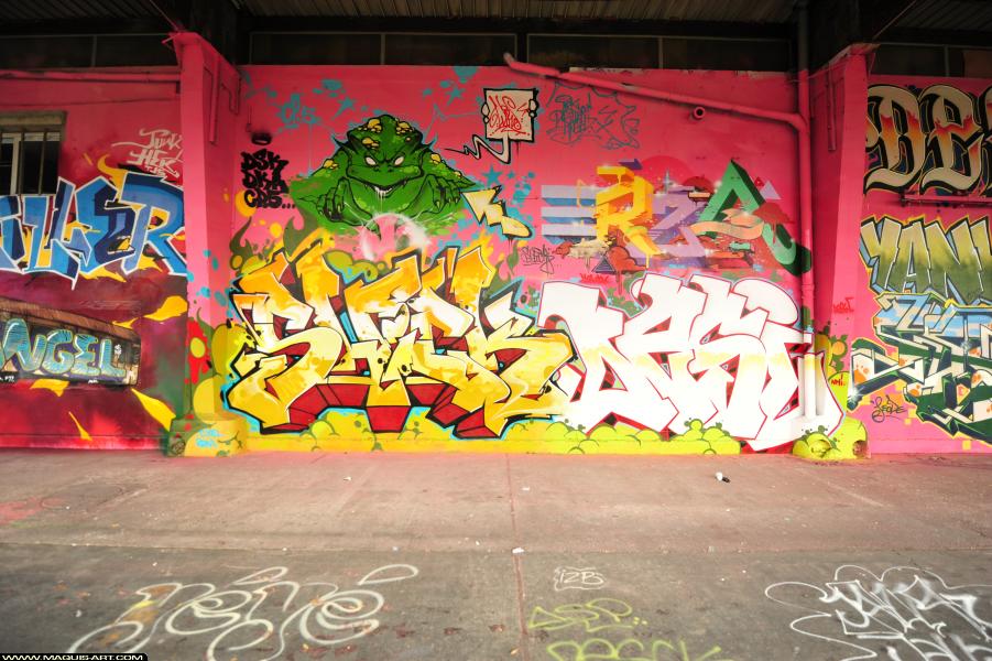 Erza - Artiste Graffiti au Wall of Fame L'Aérosol