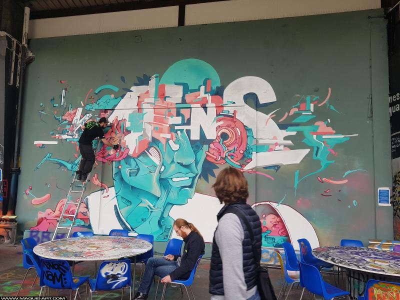 Graffiti de Kanos à L'Aérosol Paris (22 septembre 2017)