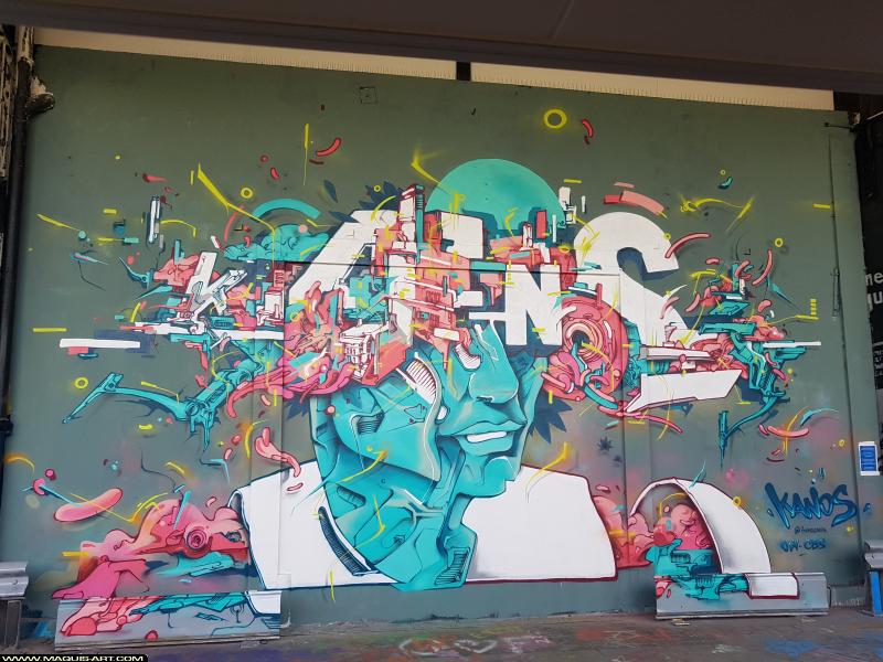 Graffiti de Kanos à L'Aérosol Paris (23 septembre 2017)