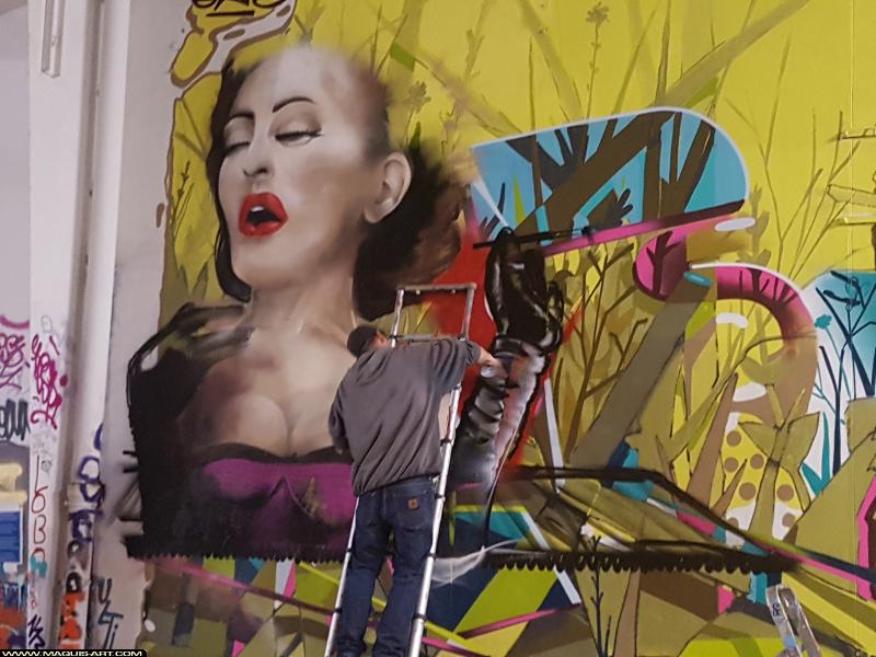Graffiti de Sintez à L'Aérosol Paris (28 septembre 2017)