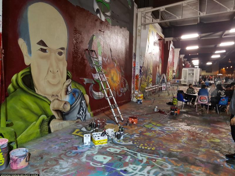 Graffiti de Dams (hec Odv) et Ksr à L'Aérosol Paris (29 septembre 2017)