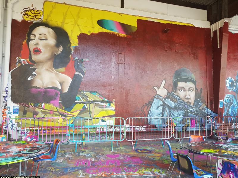 Graffiti de Jowel et Sintez à L'Aérosol Paris (18 octobre 2017)