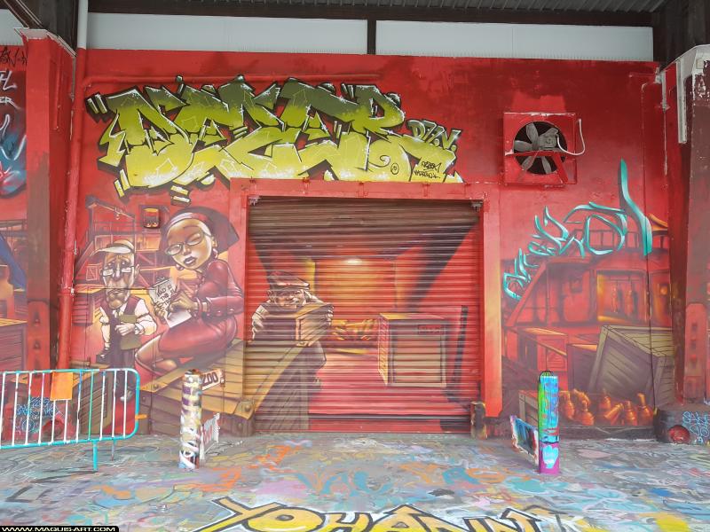 Graffiti de Dezer et ??? à L'Aérosol Paris (18 octobre 2017)