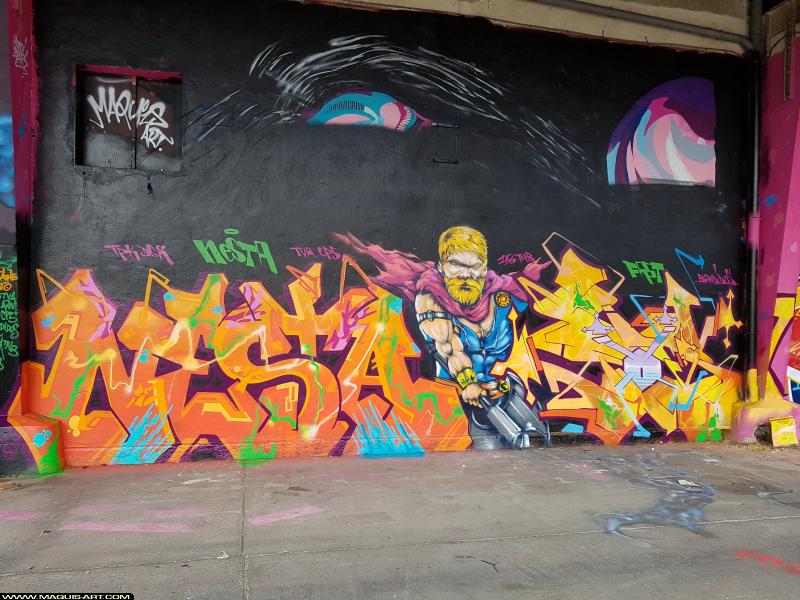 Graffiti de Fast et Nesta à L'Aérosol Paris (27 octobre 2017)