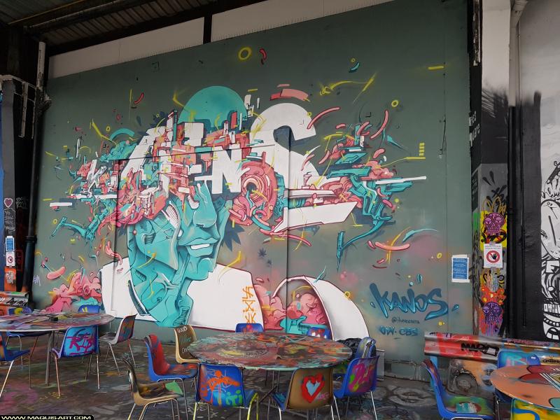 Graffiti de Kanos à L'Aérosol Paris (27 octobre 2017)