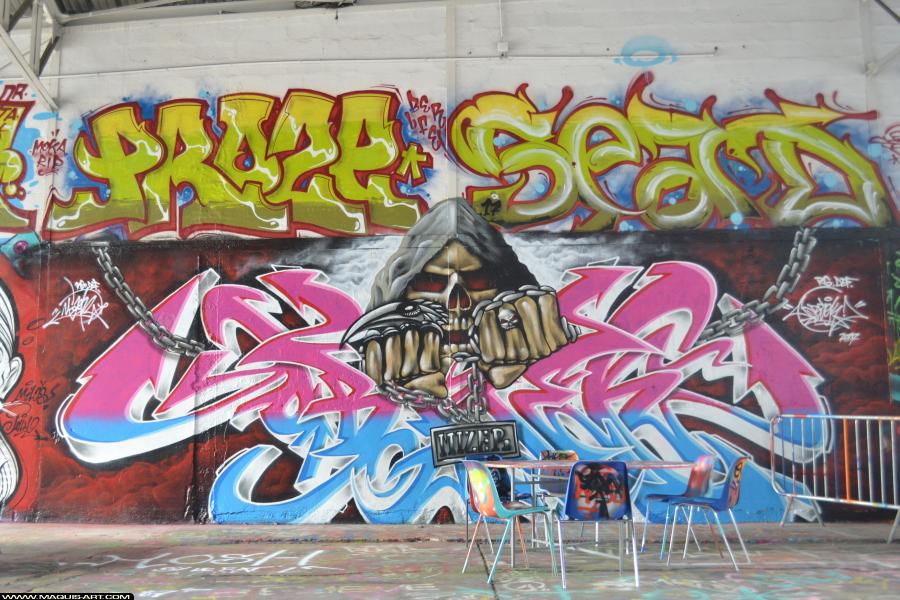 Graffiti de Proze (3er Lfe), Sead, Obsek et Mizer à L'Aérosol Paris (16 novembre 2017)