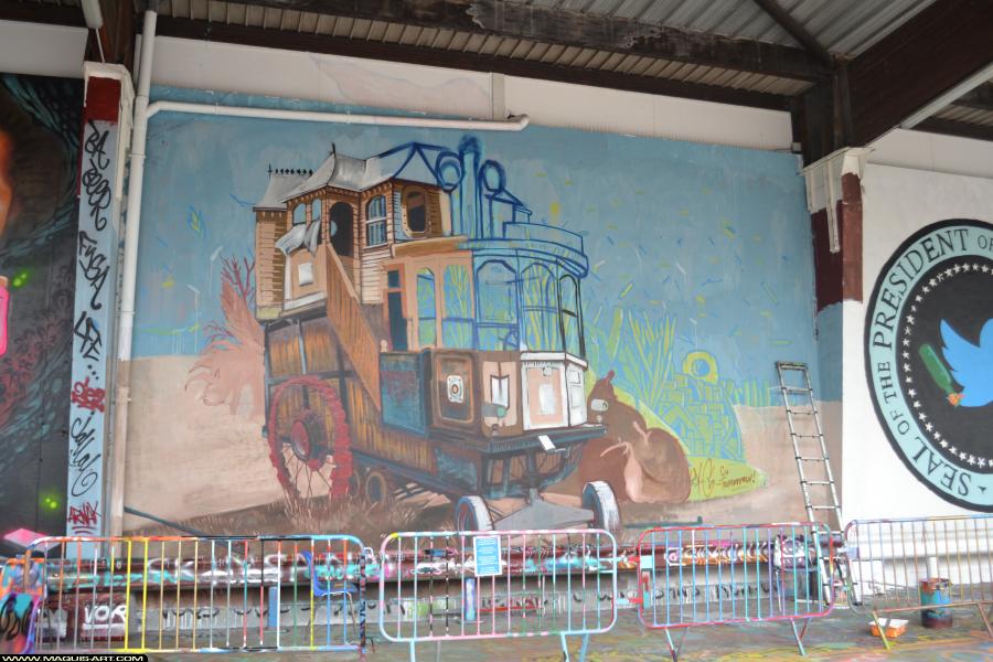 Graffiti de Billygee à L'Aérosol Paris (18 novembre 2017)