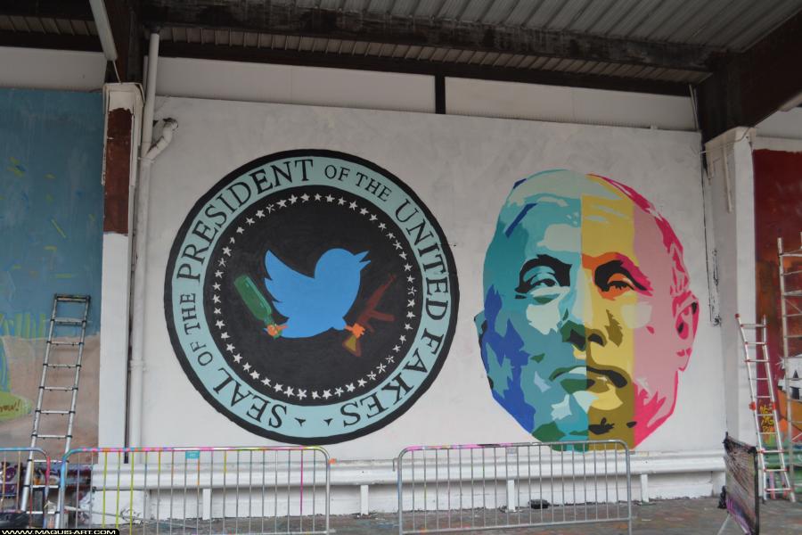Graffiti de Degrupo à L'Aérosol Paris (18 novembre 2017)