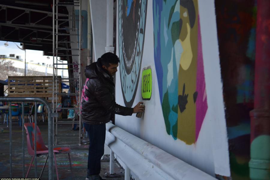 Graffiti de Degrupo à L'Aérosol Paris (19 novembre 2017)