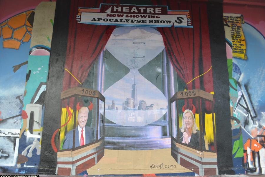 Sept Una - Artiste Graffiti au Wall of Fame L'Aérosol