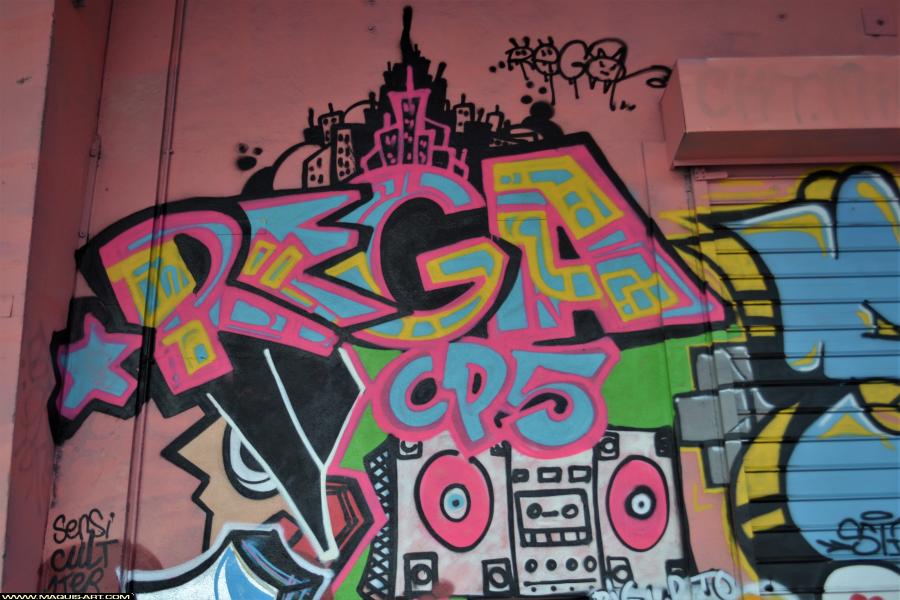 Graffiti de Rega à L'Aérosol Paris (23 novembre 2017)