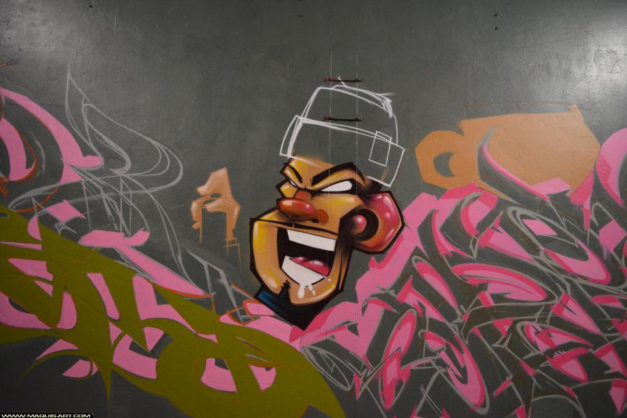 Graffiti de Dams (hec Odv), Esper et Zcape à L'Aérosol Paris (25 novembre 2017)