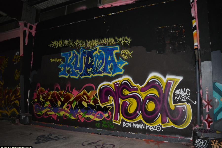 Graffiti de Kurma, Bane et Rsal à L'Aérosol Paris (25 novembre 2017)