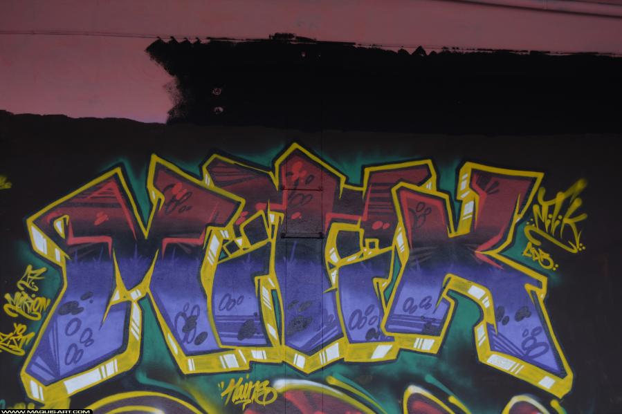 Graffiti de Mitik et ??? à L'Aérosol Paris (1 décembre 2017)