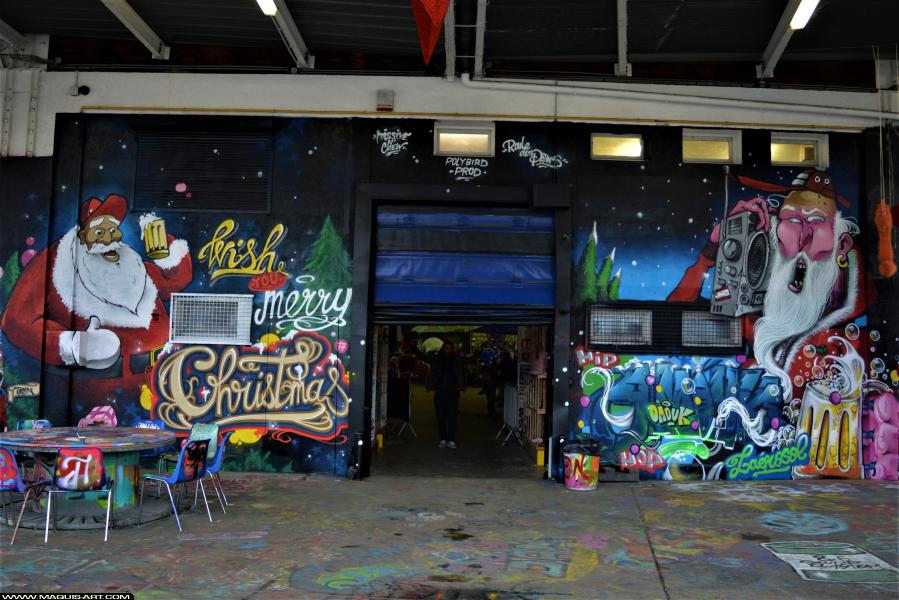 Graffiti d'Omouk et Torek à L'Aérosol Paris (3 décembre 2017)