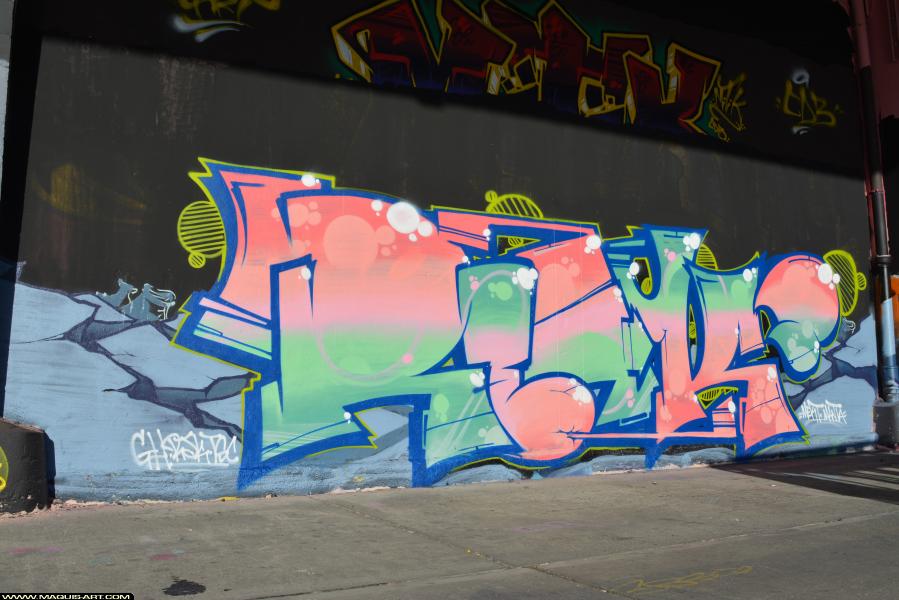 Retk - Artiste Graffiti au Wall of Fame L'Aérosol