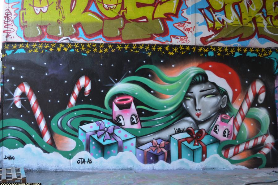 Dingo - Artiste Graffiti au Wall of Fame L'Aérosol