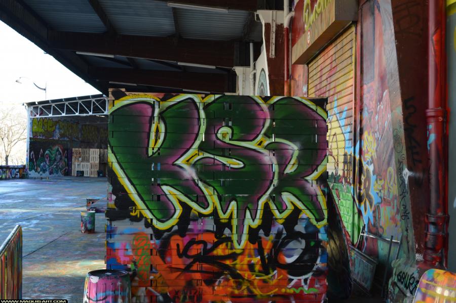 Graffiti de Ksr à L'Aérosol Paris (9 décembre 2017)