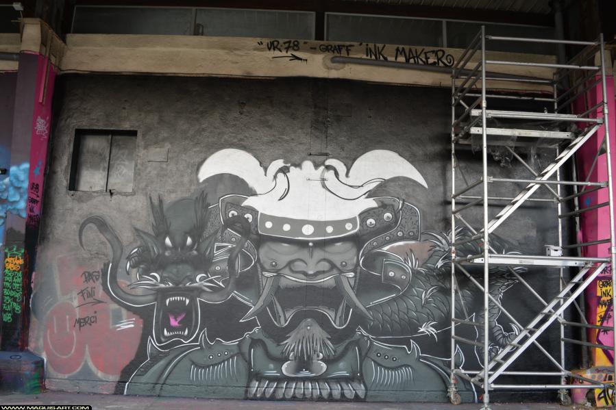 Graffiti d'Ur78 à L'Aérosol Paris (9 décembre 2017)