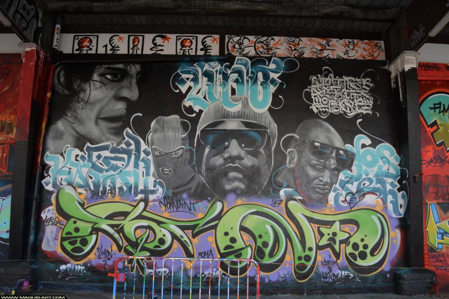 Graffiti de Roma et ??? à L'Aérosol Paris (15 décembre 2017)