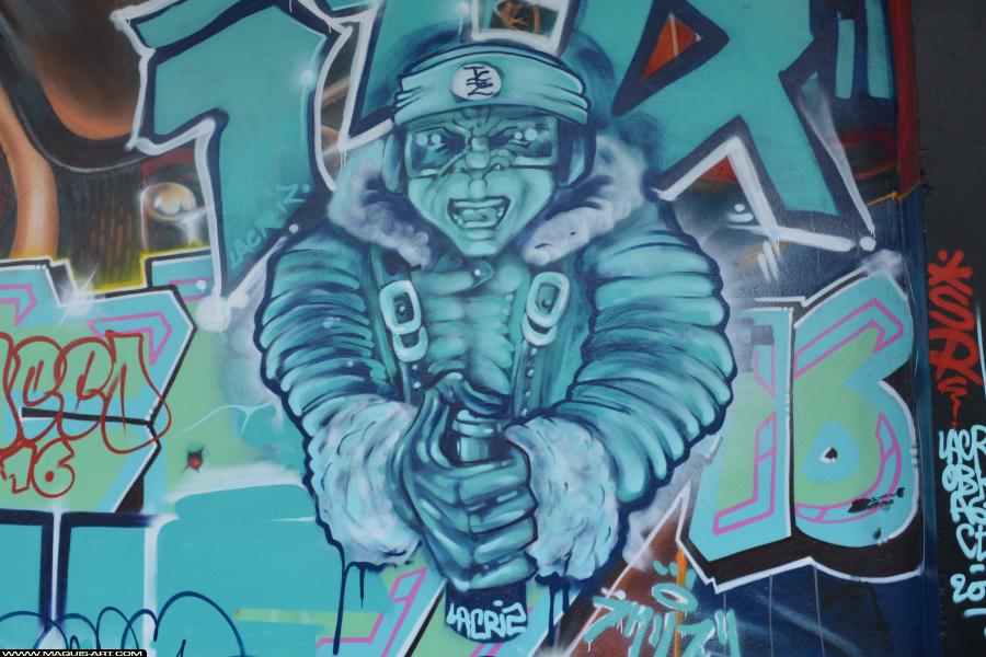 Graffiti de Lacriz à L'Aérosol Paris (17 décembre 2017)