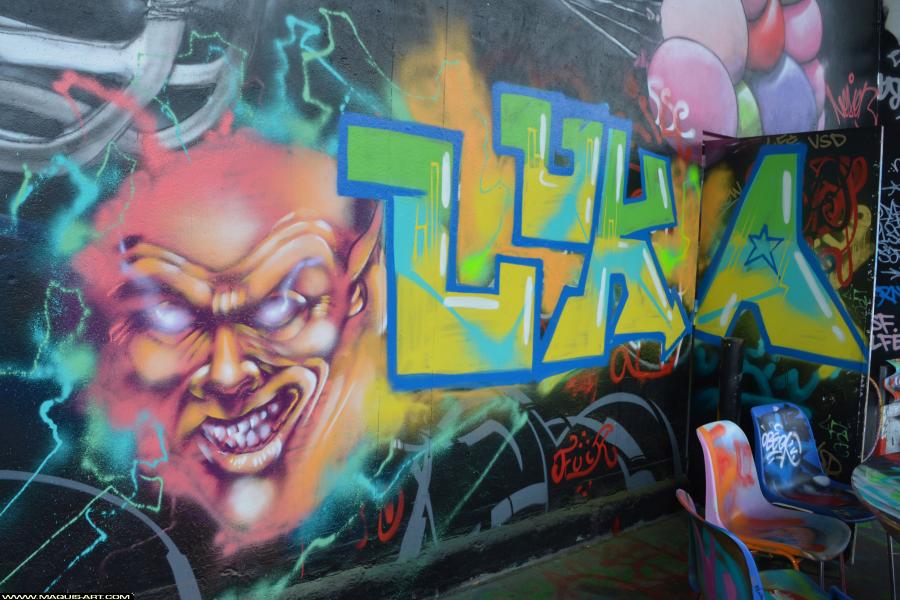 Graffiti de Fast et ??? à L'Aérosol Paris (30 décembre 2017)