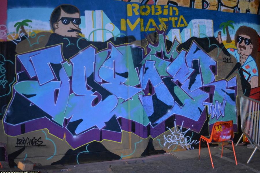 Graffiti d'Agomer à L'Aérosol Paris (7 janvier 2018)