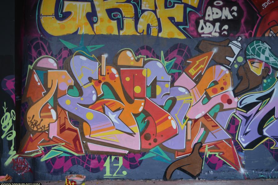 Graffiti de Kars à L'Aérosol Paris (1 janvier 2018)