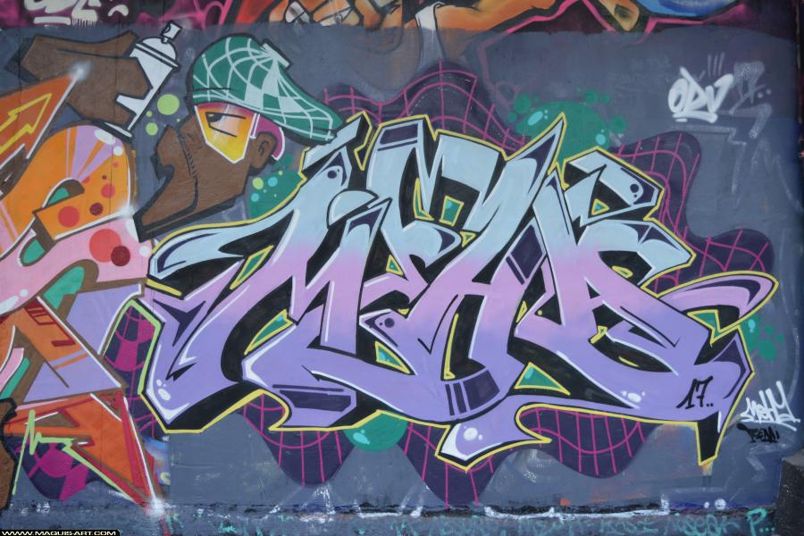 Graffiti de Meha à L'Aérosol Paris (1 janvier 2018)