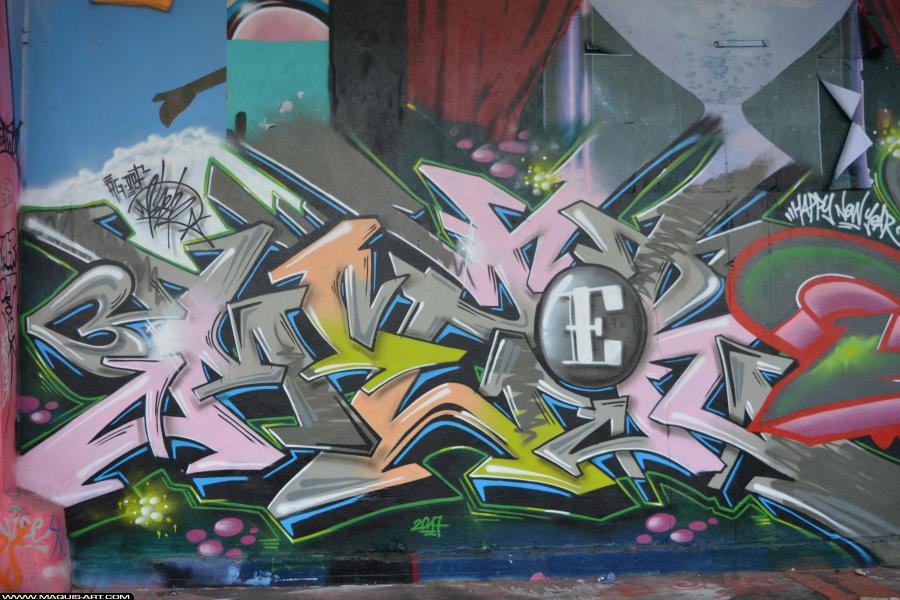 Graffiti de Mizer à L'Aérosol Paris (1 janvier 2018)