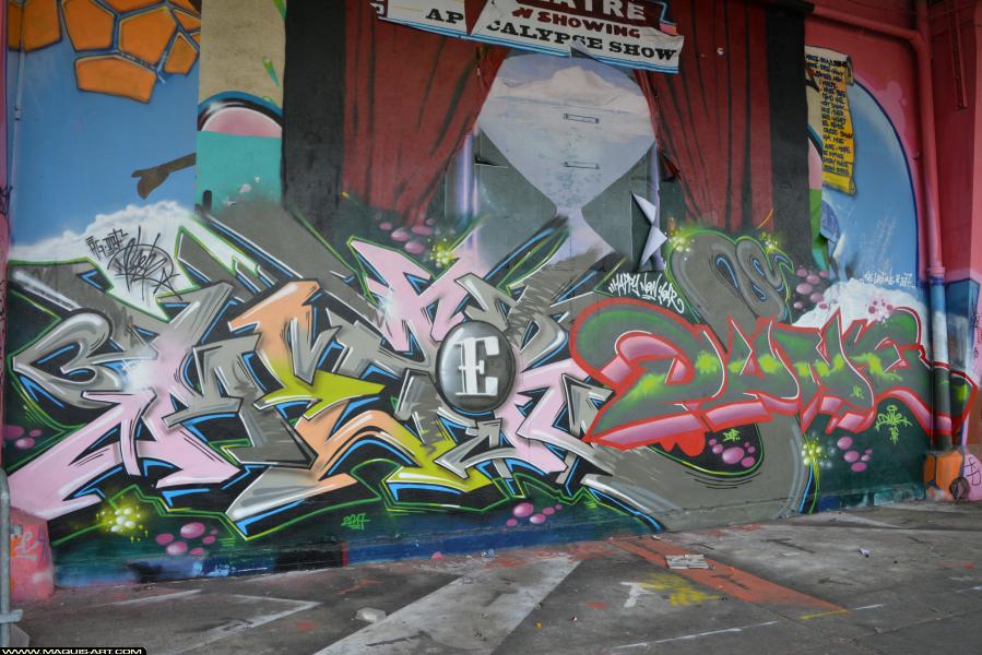 Graffiti de Dune et Mizer à L'Aérosol Paris (1 janvier 2018)
