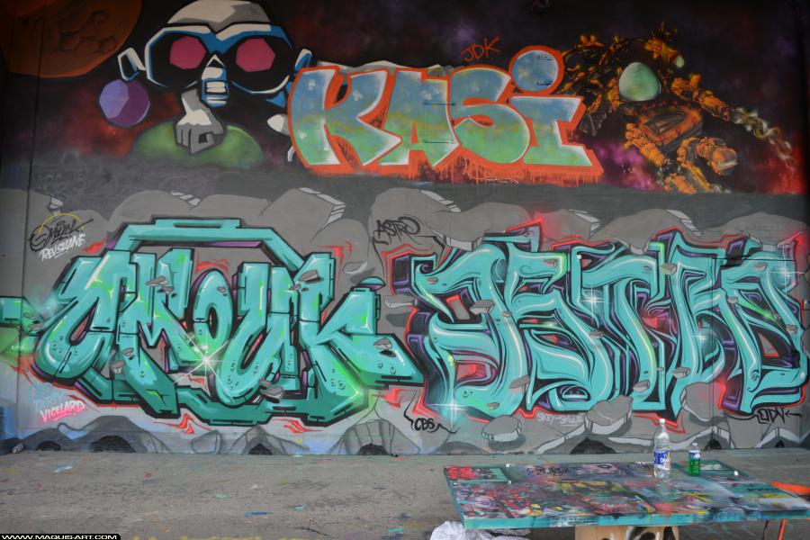 Kasi - Artiste Graffiti au Wall of Fame L'Aérosol