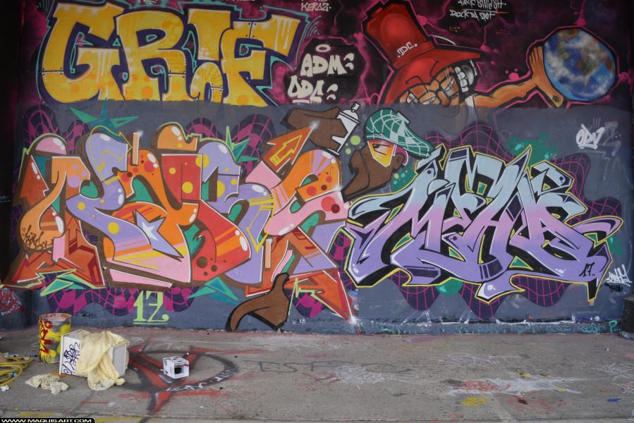 Graffiti de Kars et Meha à L'Aérosol Paris (1 janvier 2018)