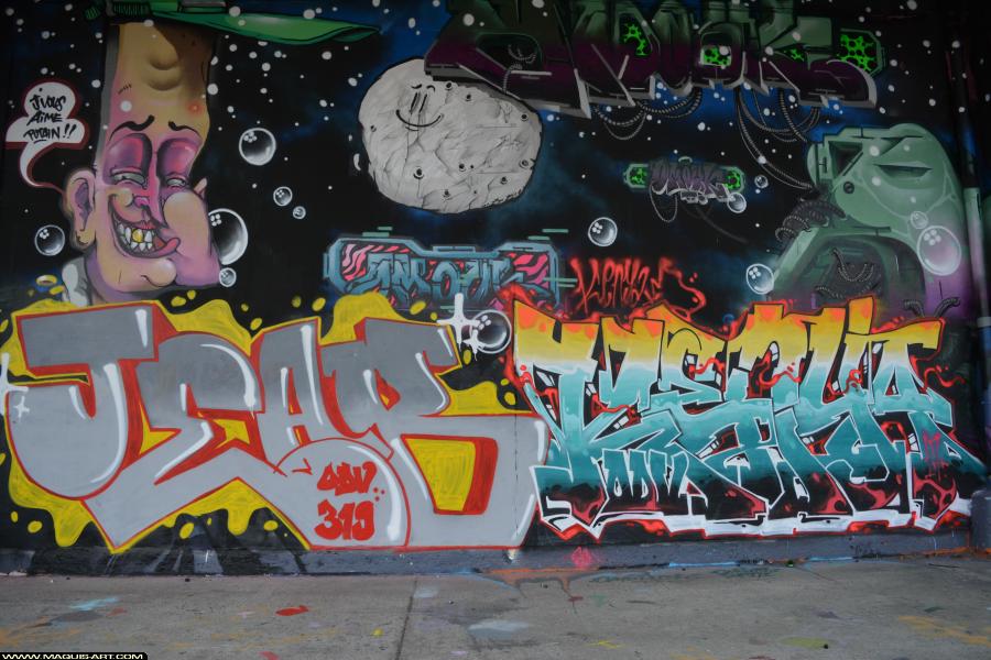 Graffiti de Kenya et Jeab à L'Aérosol Paris (1 janvier 2018)