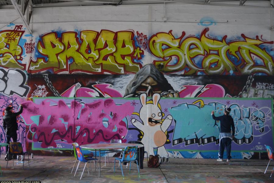 Graffiti de Tekla et Dekape à L'Aérosol Paris (14 janvier 2018)