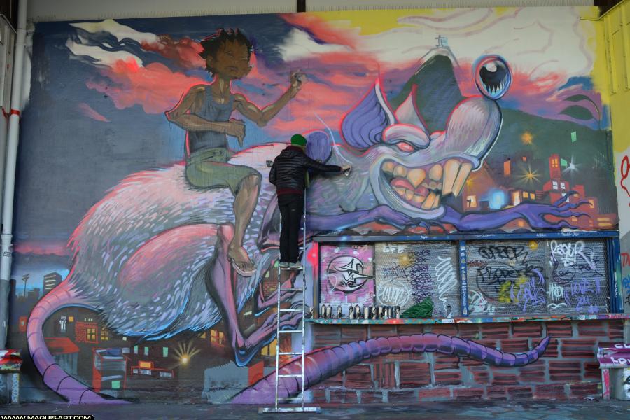 Graffiti de ??? à L'Aérosol Paris (14 janvier 2018)