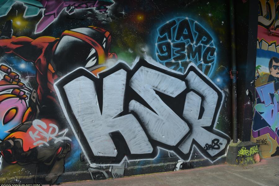 Graffiti de Ksr à L'Aérosol Paris (17 janvier 2018)
