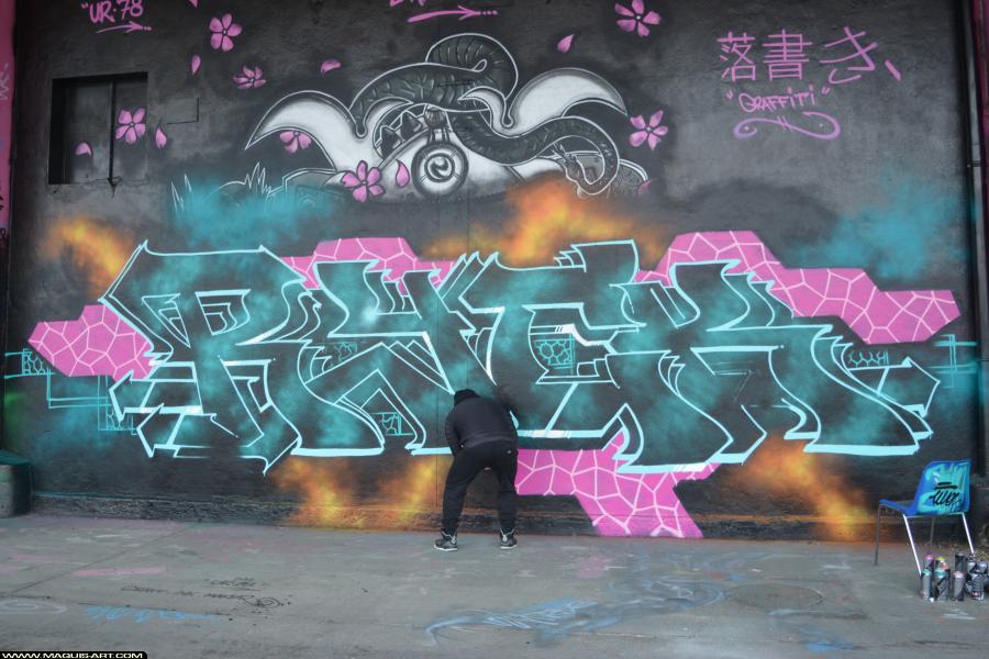 Graffiti de Ryck à L'Aérosol Paris (22 janvier 2018)