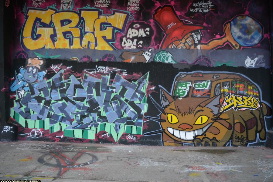 Graffiti d'Agomer, Inxy et Grif à L'Aérosol Paris (23 janvier 2018)