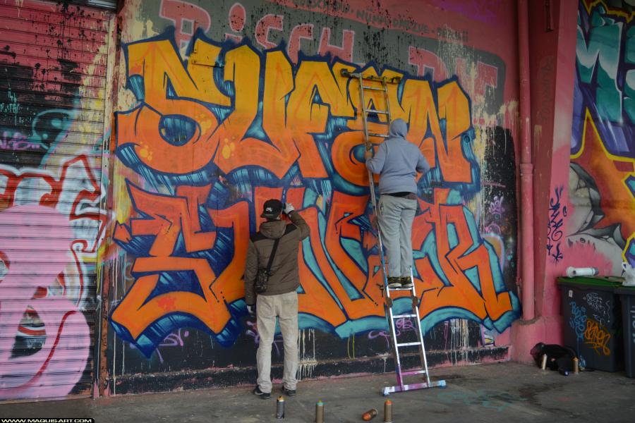 Graffiti de Suner et Sufen à L'Aérosol Paris (22 janvier 2018)