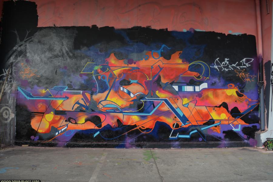 Nok78 - Artiste Graffiti au Wall of Fame L'Aérosol