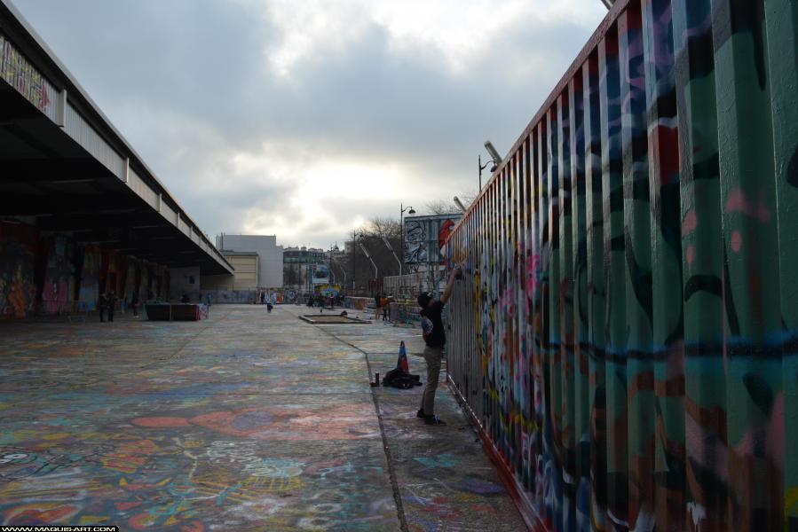 Graffiti de Shok à L'Aérosol Paris (28 janvier 2018)