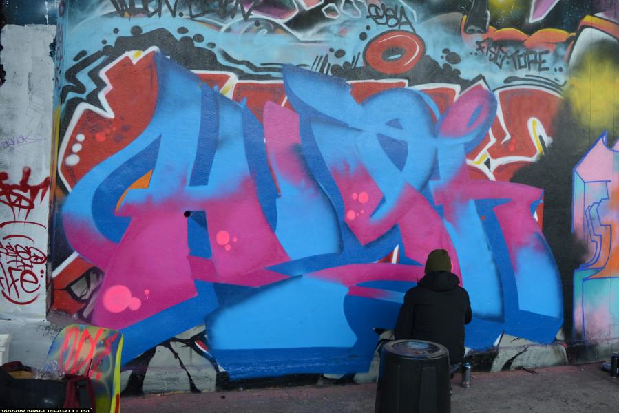 Graffiti de High1 à L'Aérosol Paris (28 janvier 2018)